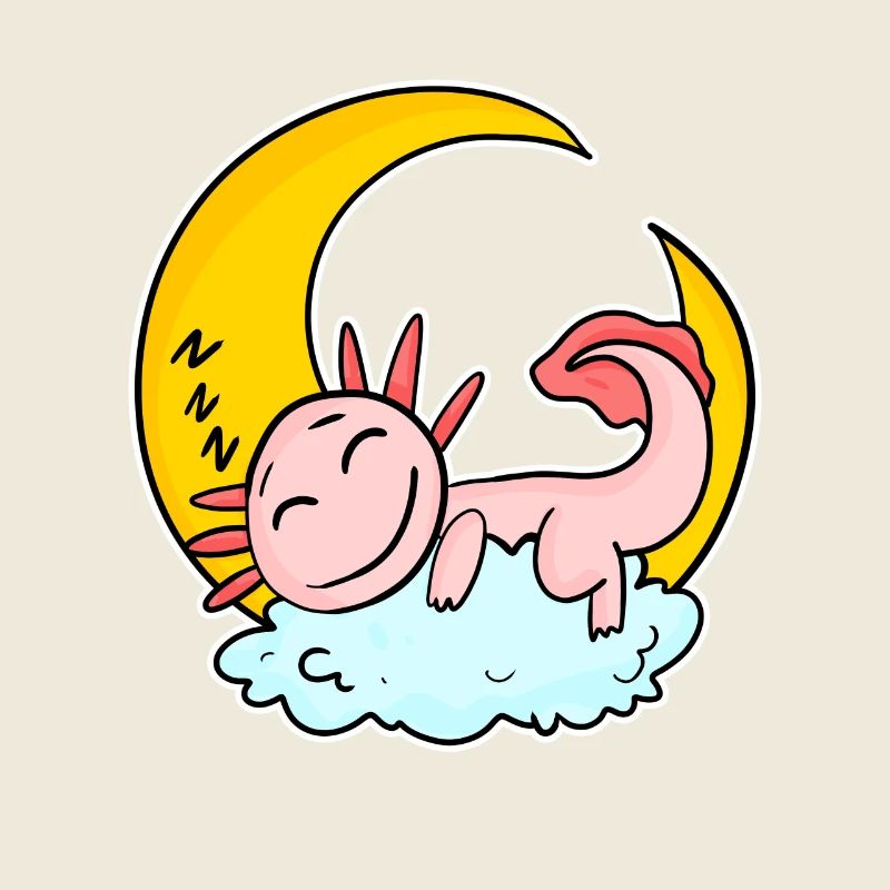 Schlafender Axolotl