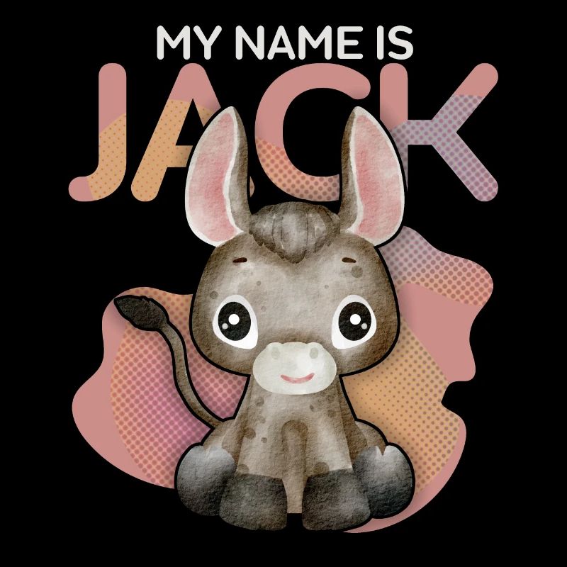 Esel, Jack-Donkey, lustiger Spruch My-Name-Is-Jack