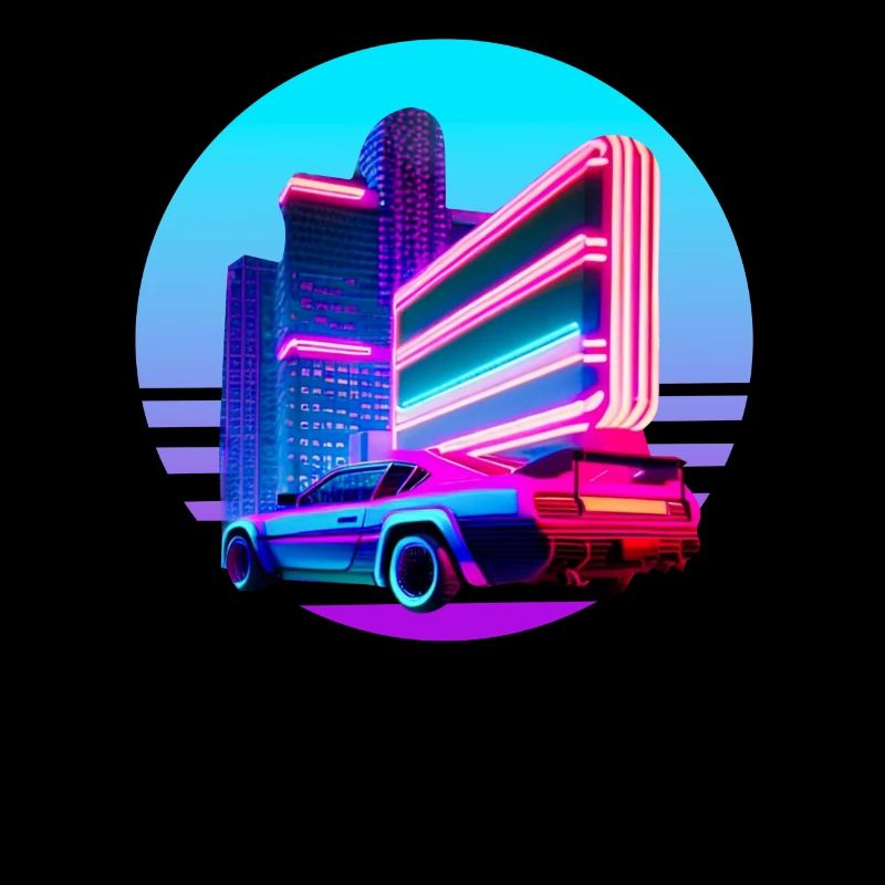 Retro Wave 80s Vaporwave Sunset