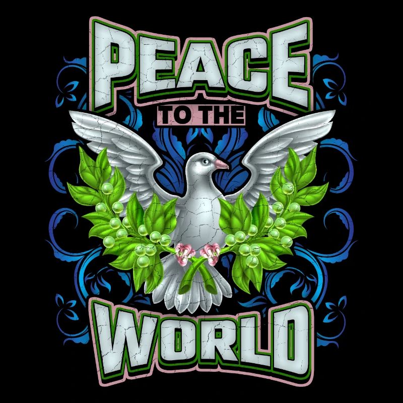 Frieden, Frieden-Spruch mit Friedenstaube