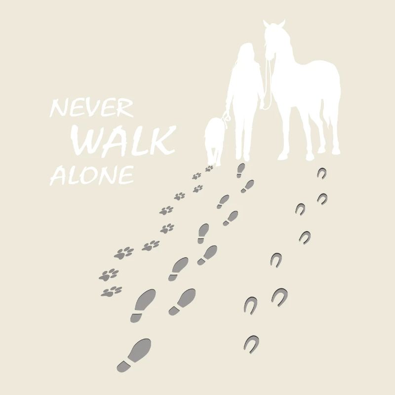 Hund Pferd Reiterin - Never walk alone, gemeinsam