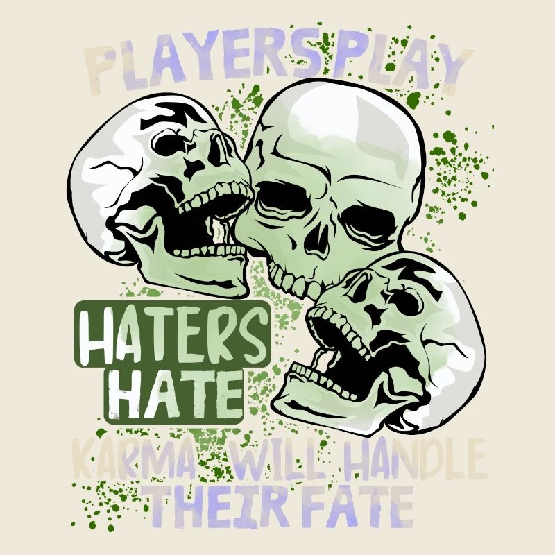 Comic Totenkopf Skull lustiger Schicksal-Spruch