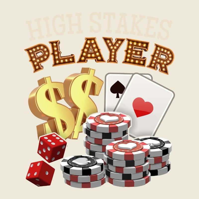 Poker-Spiel, Poker-Chips, Spruch