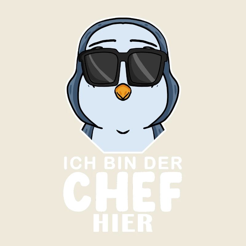 cooler Pinguin Chef Spruch