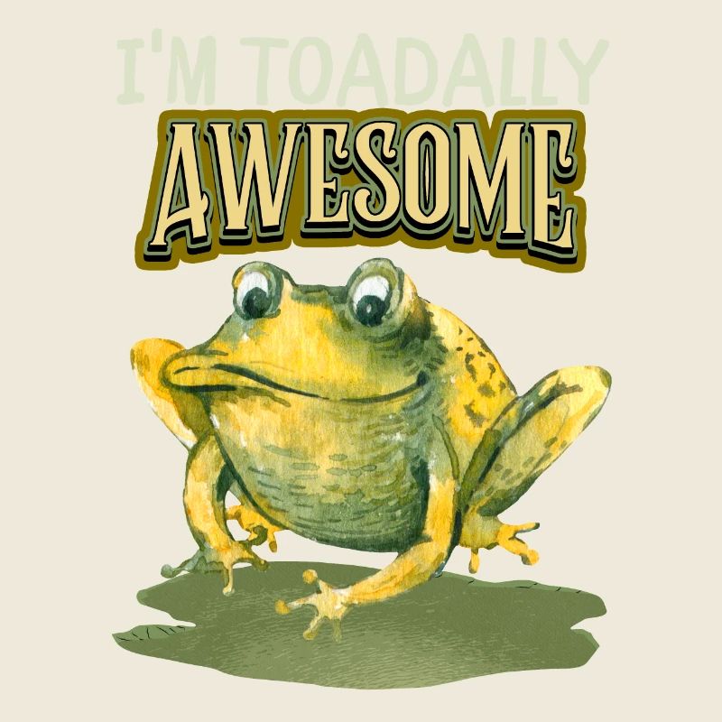 Frosch lustiger Spruch, Pun, Toadally-Awesome