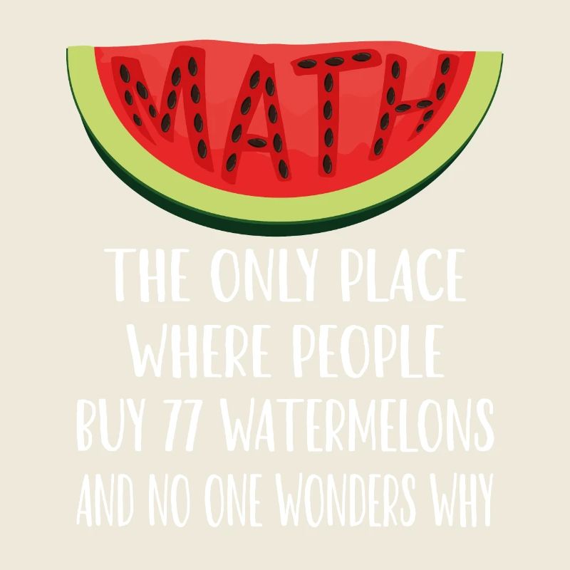 Mathématiques et pastèques amusants