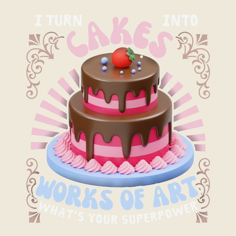 Kuchen backen, Torte, Bäcker, lustiger Spruch