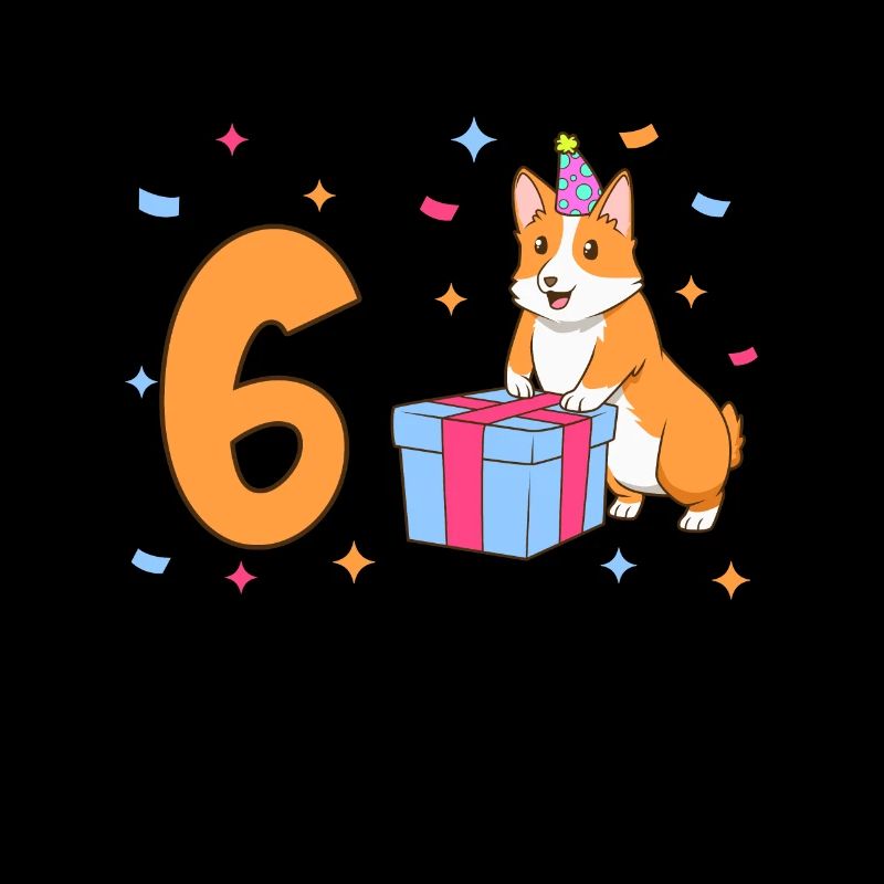 Mit Corgi - Mädchen Geburtstag 6 Jahre