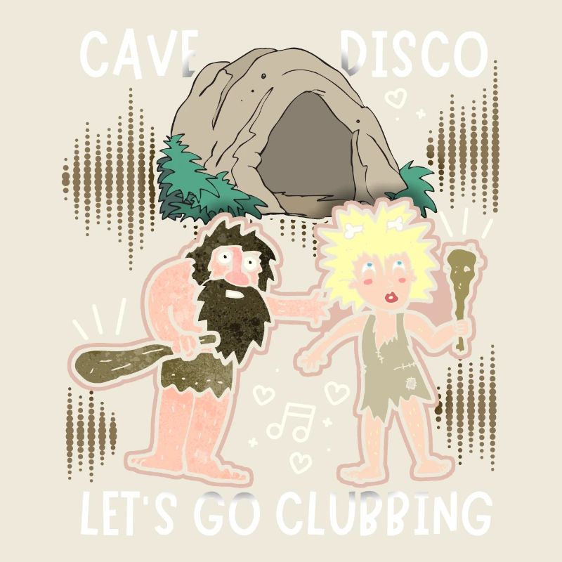 Neandertaler Witz, Disco, lustiger Spruch, Pun