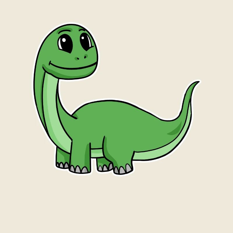 Little cute green dinosaur