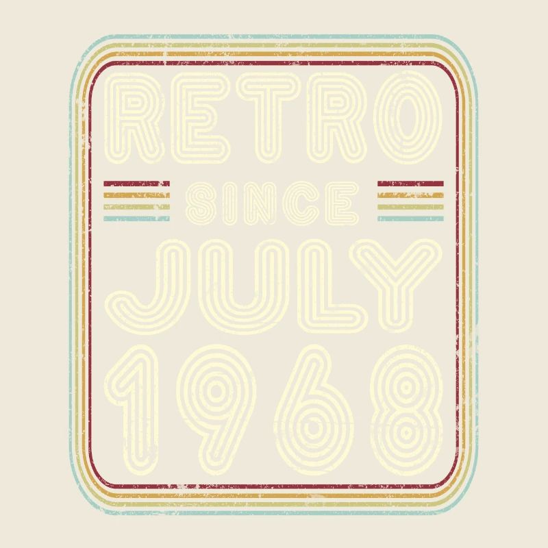 Anniversaire Juillet 1968 Cadeau rétro