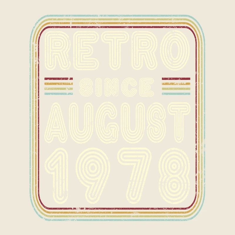 Anniversaire Août 1978 Cadeau rétro