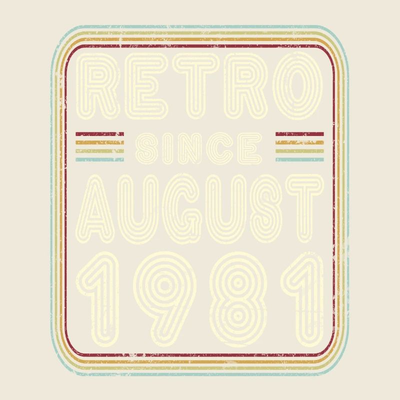 Anniversaire Août 1981 Cadeau rétro
