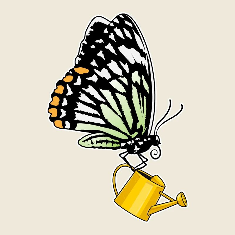 Schmetterling Gießkanne