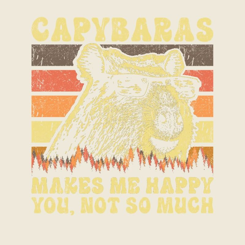 Capybara Retro Saying