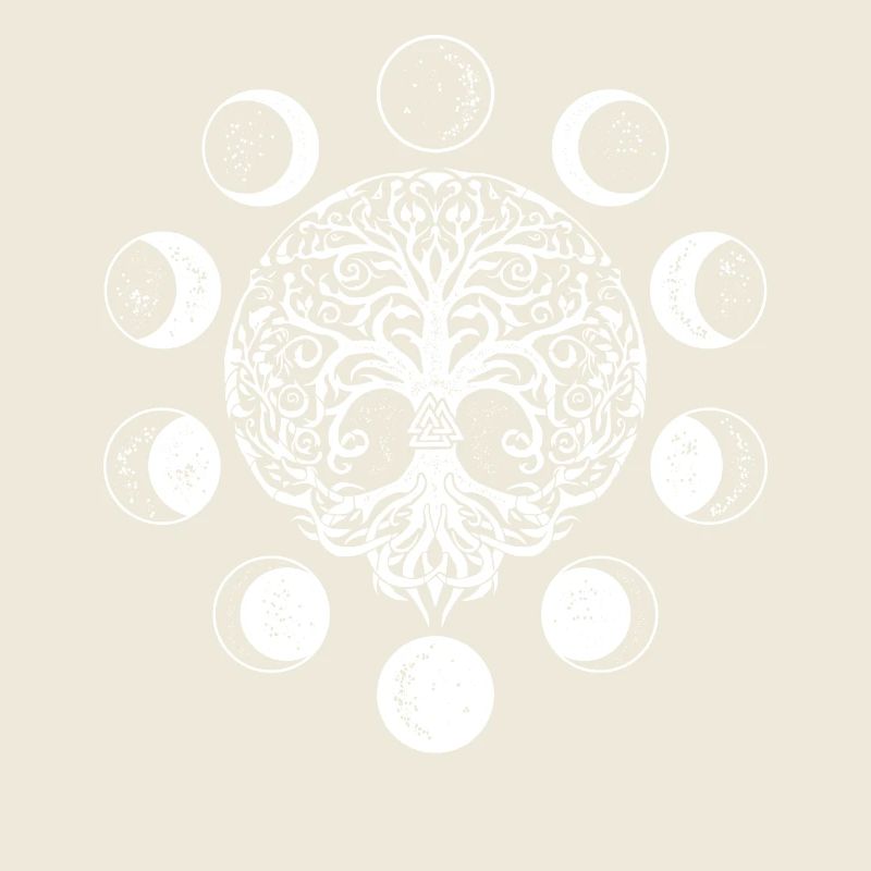 Mondphasen Witchcraft Occult Ygdrassil Lebensbaum