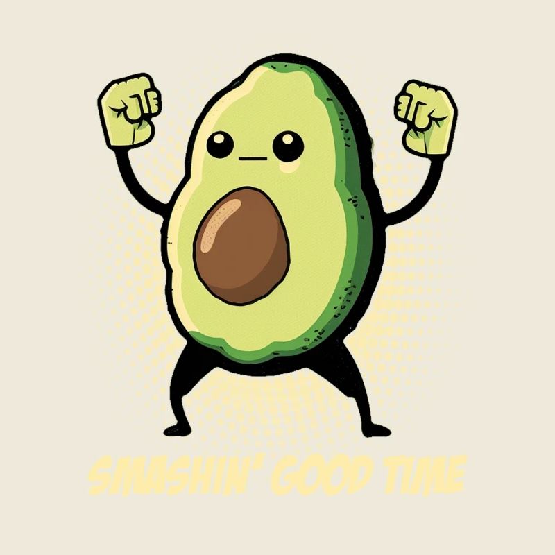 Avocado shows off her muscles
