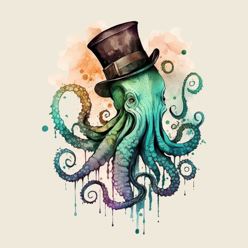 Octophus with cylinder