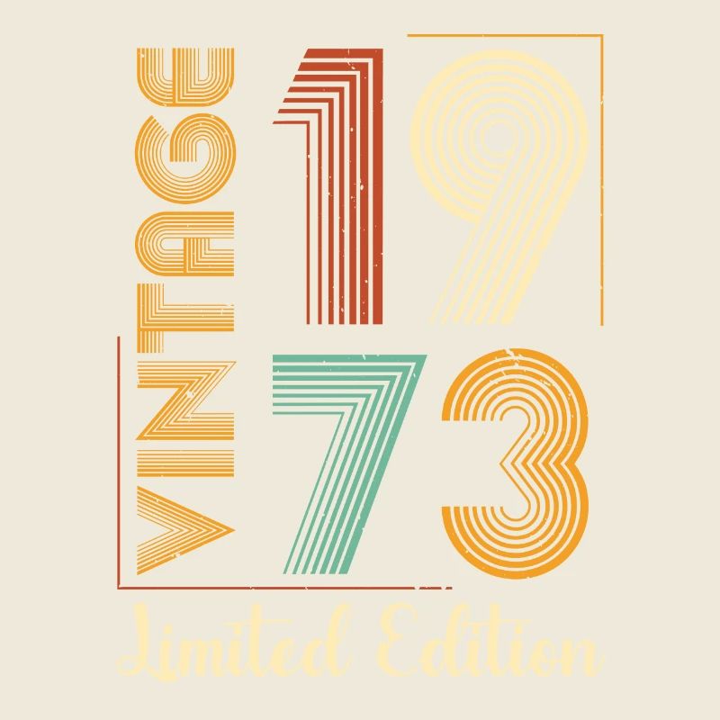 Conception de chiffres rétro orange et vert