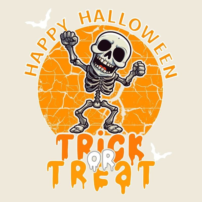 Halloween Design gruseliges Skelett Design
