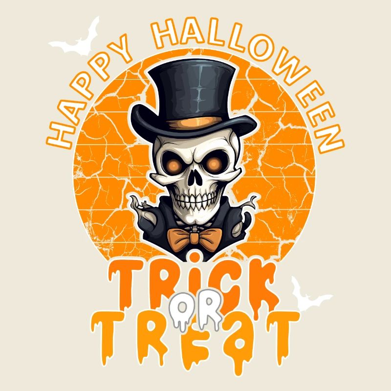 Halloween Design gruseliges Skelett Design