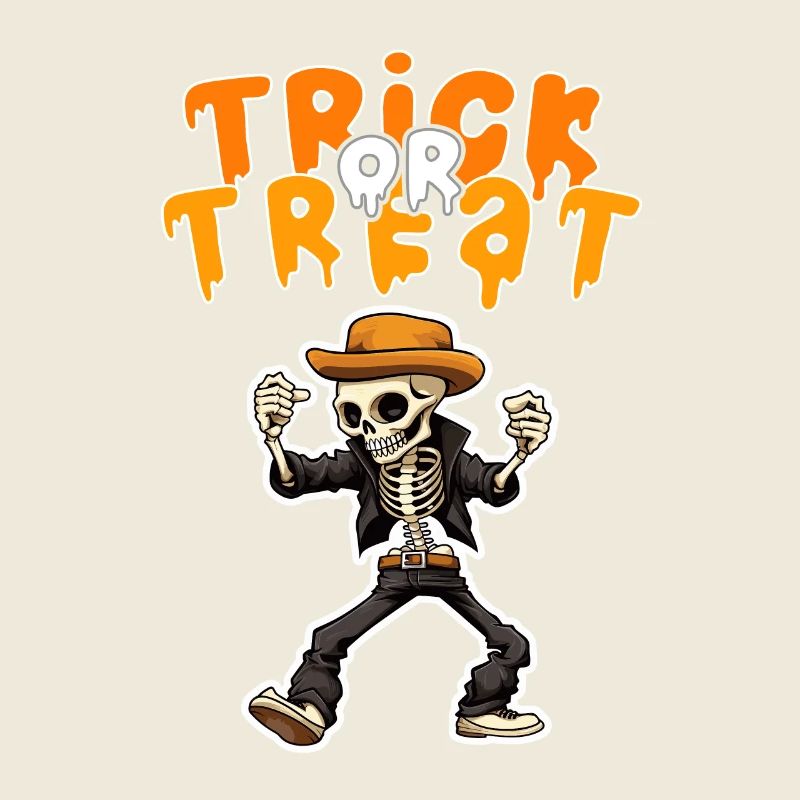 Halloween Design Creepy Skeleton Design