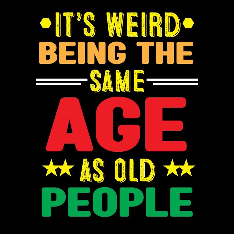 Humorous Age Comparison Graphic T-Shirt