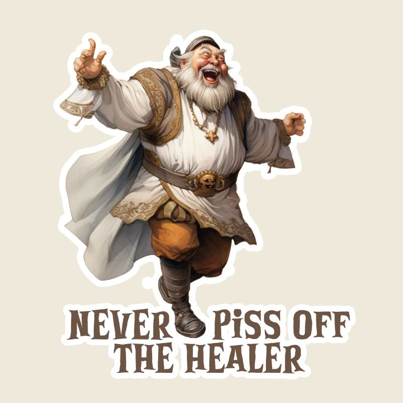 Never stop the healer - Lustiges Rollenspieldesign