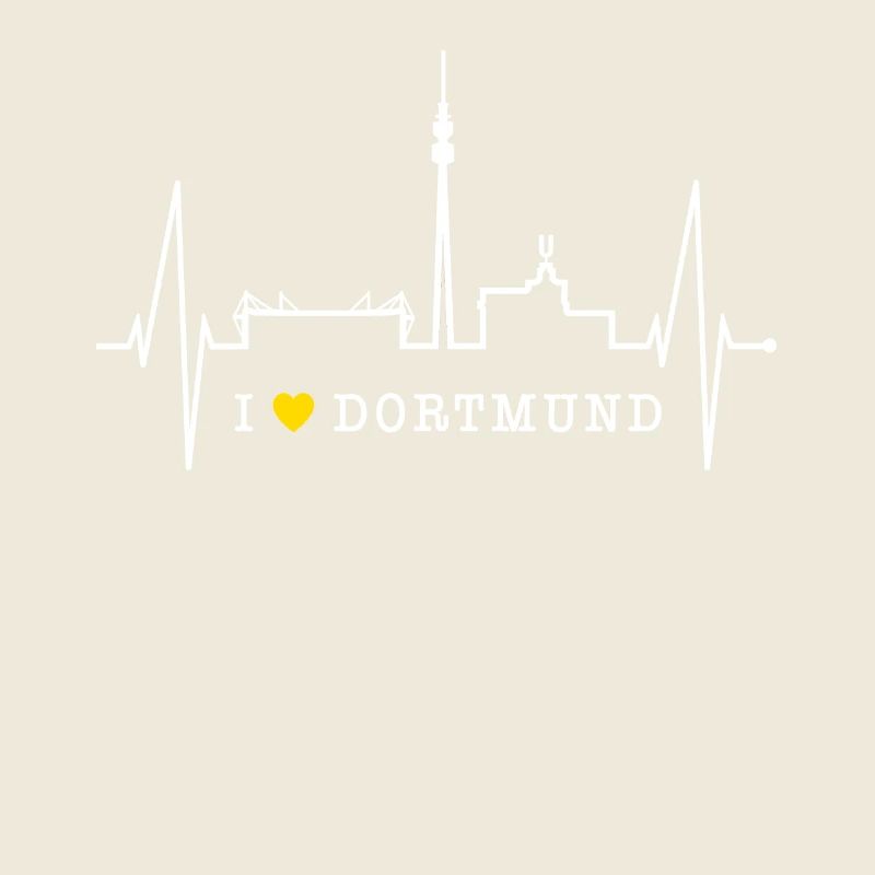 Dortmund Skyline Herzschlag Stadion Fan Dortmunder