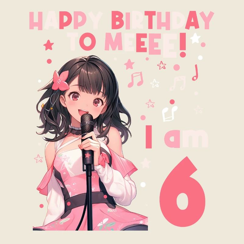Anime Mandga K-Pop KPop Mädchen 6. Geburtstag