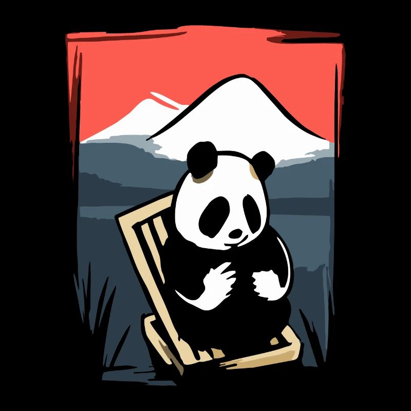 Japanische Rote Sonne: Chillender Panda