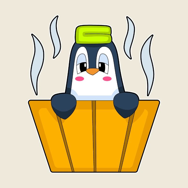 Penguin Bathing Bathtub