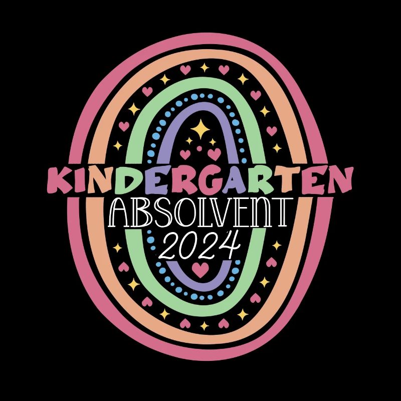 Kindergarten Absolvent 2024 Regenbogen Einschulung