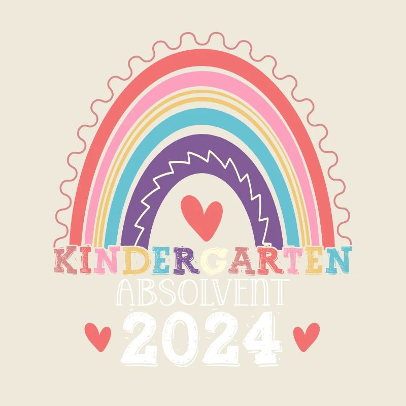 Kindergarten Absolvent 2024 Regenbogen Einschulung