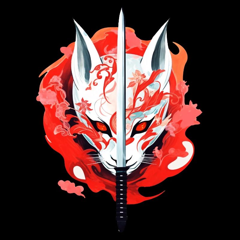 Fox Mask Kitsune Japan Anime Kumiho Samurai