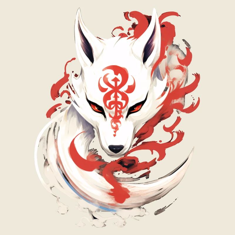 Japan Anime Kitsune Mask Kumiho Fox Samurai