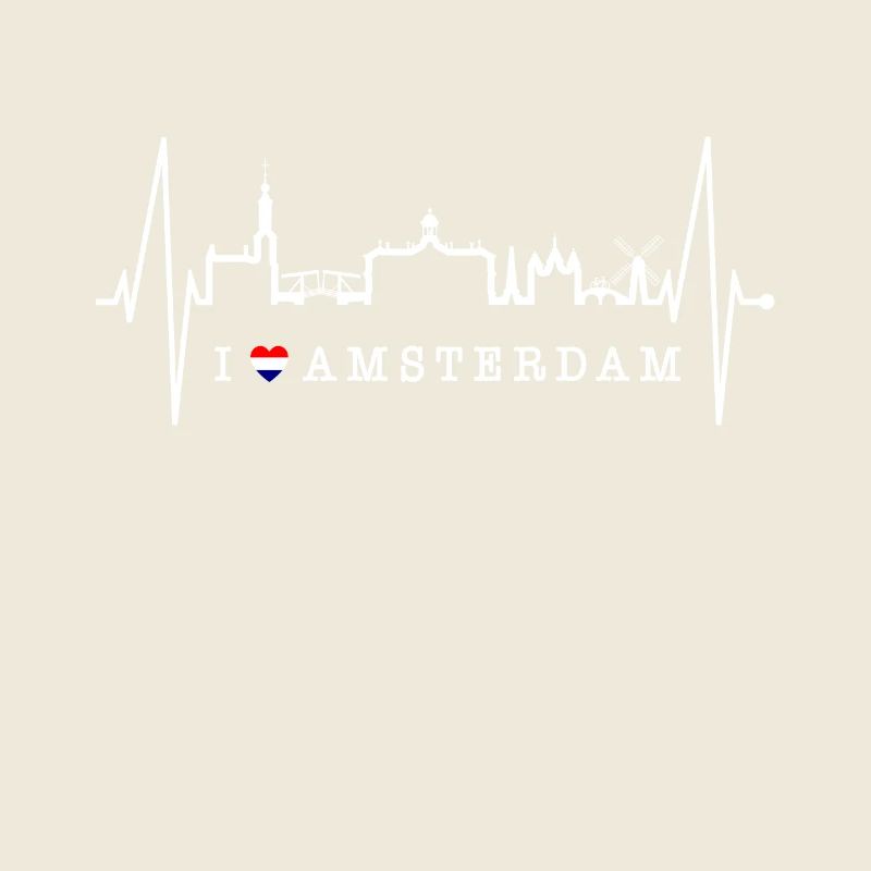 Amsterdam Skyline Netherlands Heartbeat Holland