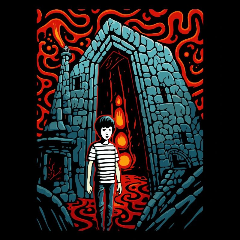 Das Kind verloren im dunklen Kerker