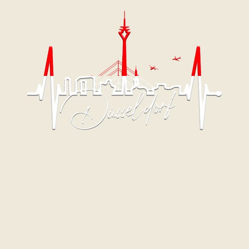 Düsseldorf Skyline Herzschlag Liebe Düsseldorfer