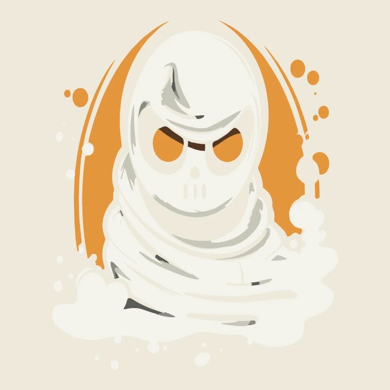 A cartoon ghost
