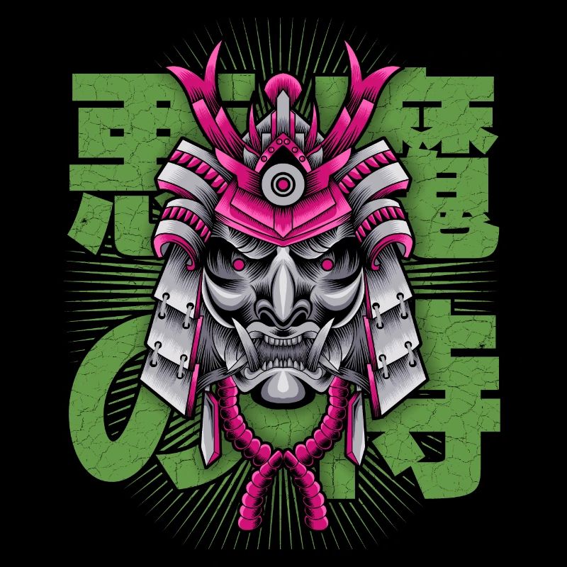 Japanese Demon, Samurai Oni, Mask
