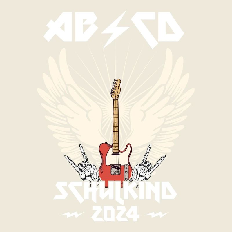Schulkind 2024 ABCD Rock Rocker Einschulung