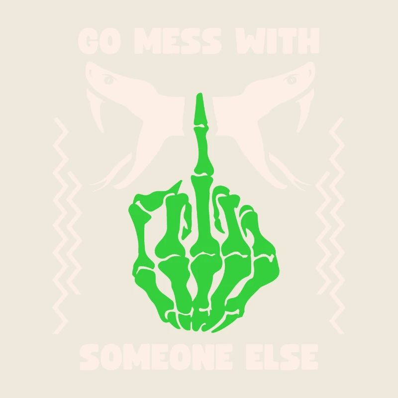 Frecher Spruch, Anti-Mobbing, Mittelfinger