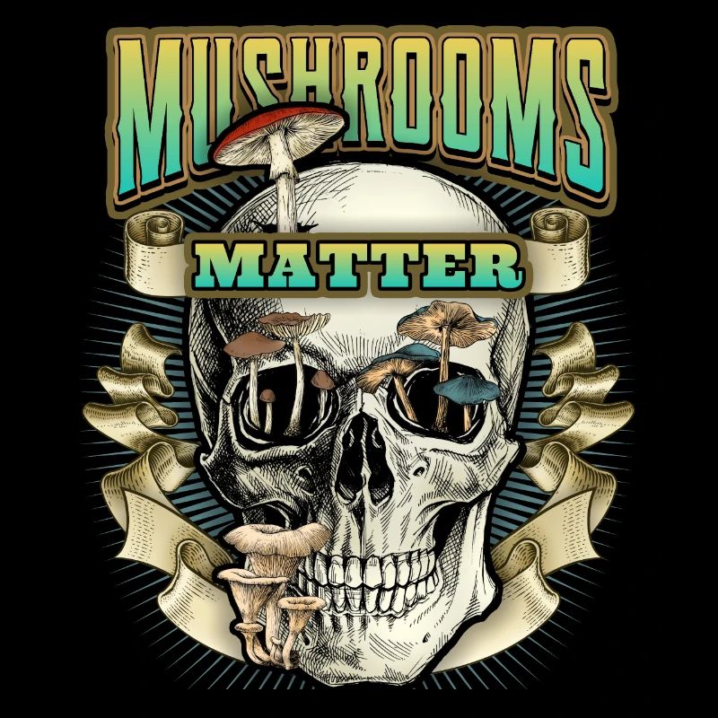 Drôle de crâne, Art psychédélique, champignons