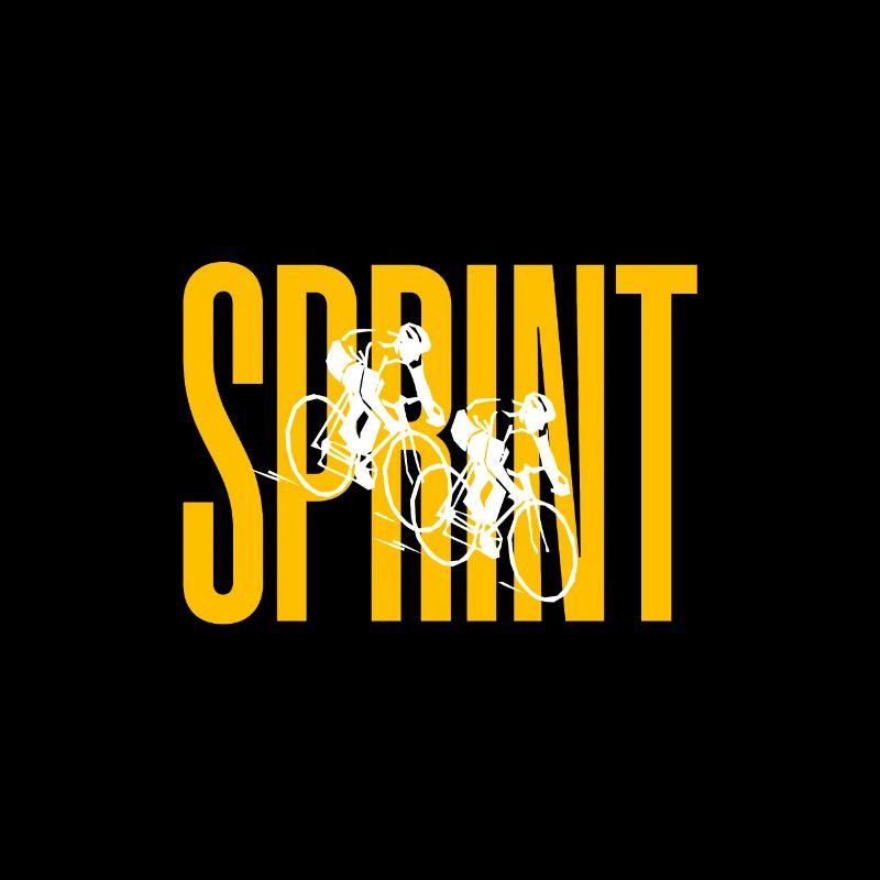 Course cycliste Sprint Silhouette