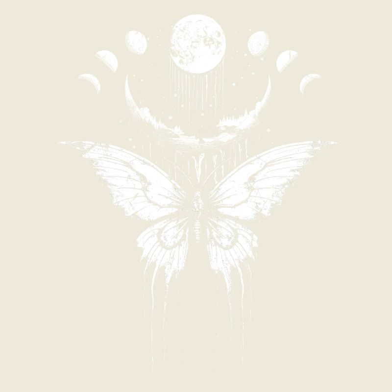 Fairycore Papillon Lune Phases Grunge Lune