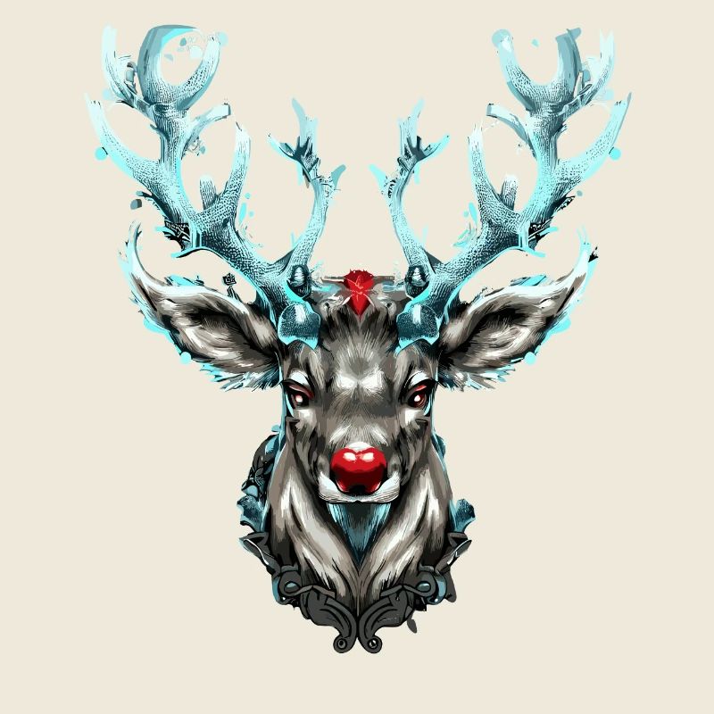 Nez rouge renne bois de cerf