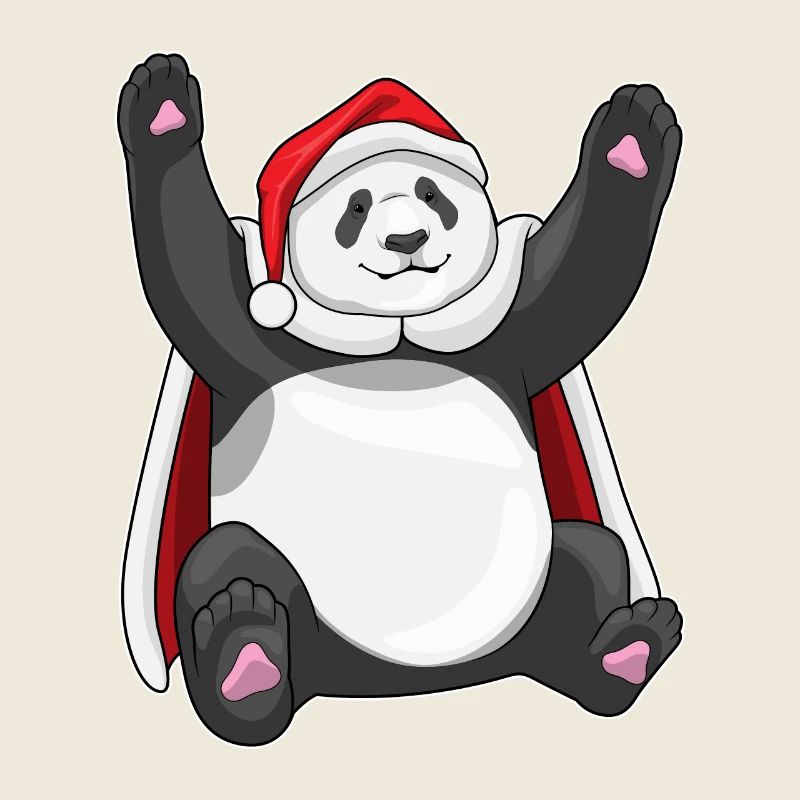 Chapeau de père Noël Panda