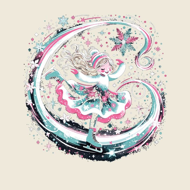 Traum auf Eis: Schlittschuhmädchen