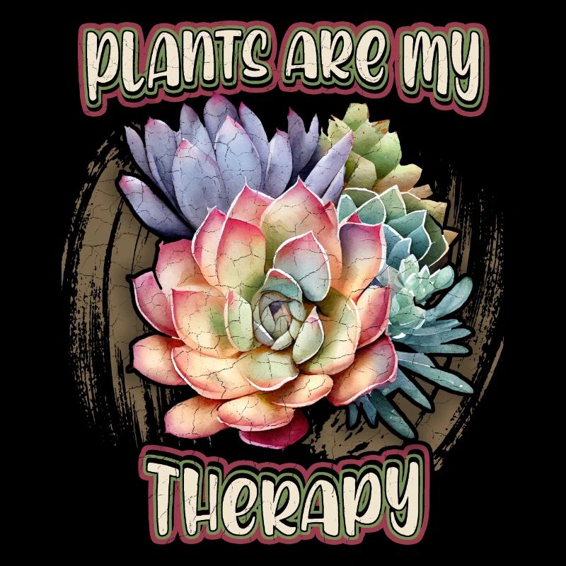 Plantes succulentes, illustration botanique, dicton